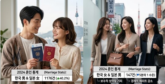 "우린 일본 여자랑 결혼할래" 1년새 40% 훌쩍…한국 여자는 왜 일본 남자 피할까?