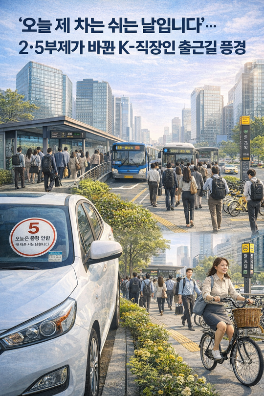 [현장] "오늘 제 차는 쉬는 날입니다"… 2·5부제가 바꾼 K-직장인 출근길 풍경
